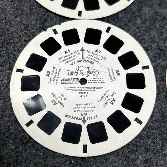 Vtg 90s View Master Stereo Reels Muppets Treasure Island Spider-Man Batman Robin - Picture 3 of 13